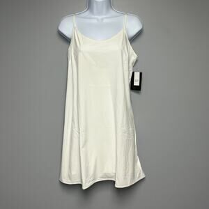 NWT Gap Fit Runaround White Active Tennis Golf Tank Dress Womens Sz L Tall